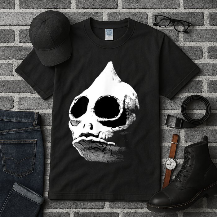 Retro Sleestak Reptilian Skull Graphic Tall T-Shirt