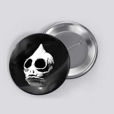 Retro Sleestak Reptilian Skull Graphic Button