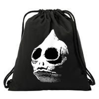 Retro Sleestak Reptilian Skull Graphic Drawstring Bag