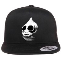 Retro Sleestak Reptilian Skull Graphic Flat Bill Trucker Hat