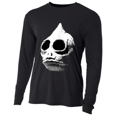 Retro Sleestak Reptilian Skull Graphic Cooling Performance Long Sleeve Crew
