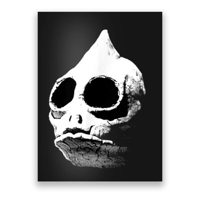 Retro Sleestak Reptilian Skull Graphic Poster