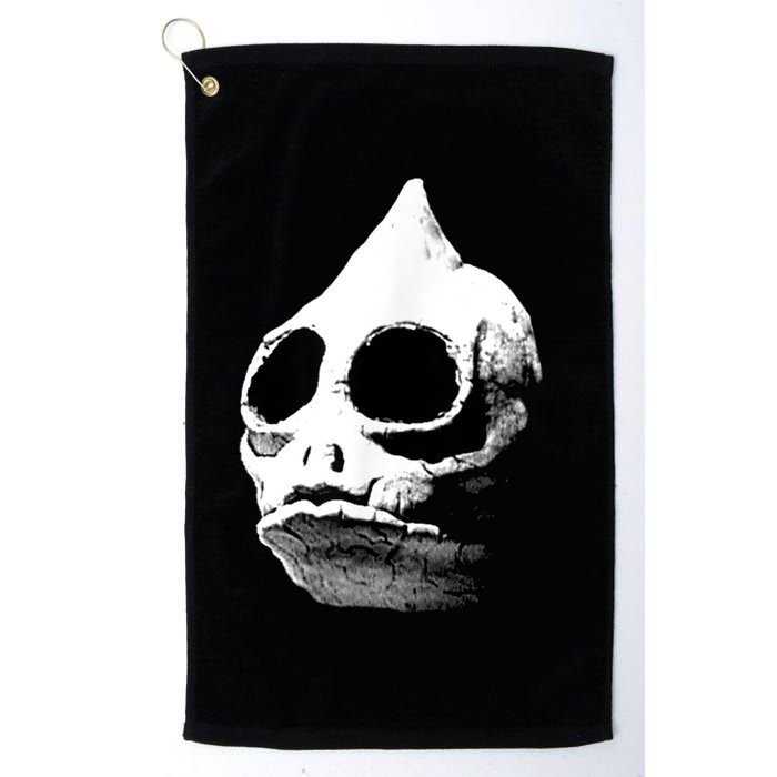 Retro Sleestak Reptilian Skull Graphic Golf Towel