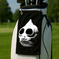 Retro Sleestak Reptilian Skull Graphic Golf Towel