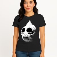 Retro Sleestak Reptilian Skull Graphic Womens T-Shirt