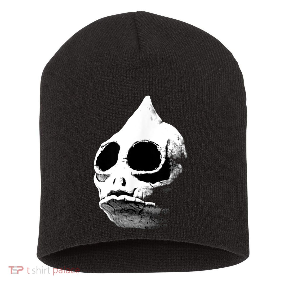 Retro Sleestak Reptilian Skull Graphic Short Acrylic Beanie