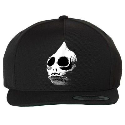 Retro Sleestak Reptilian Skull Graphic Wool Snapback Cap