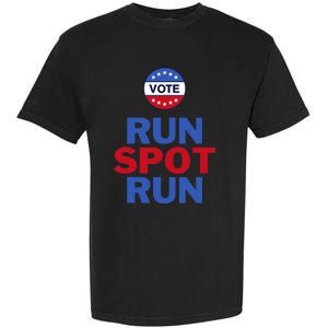 Run Spot Run. Trump And Harris Debate. Economic Plan. Garment-Dyed Heavyweight T-Shirt