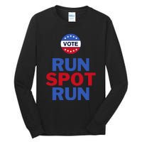 Run Spot Run. Trump And Harris Debate. Economic Plan. Tall Long Sleeve T-Shirt