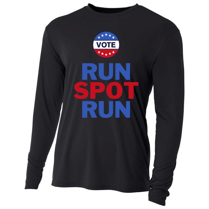 Run Spot Run. Trump And Harris Debate. Economic Plan. Cooling Performance Long Sleeve Crew