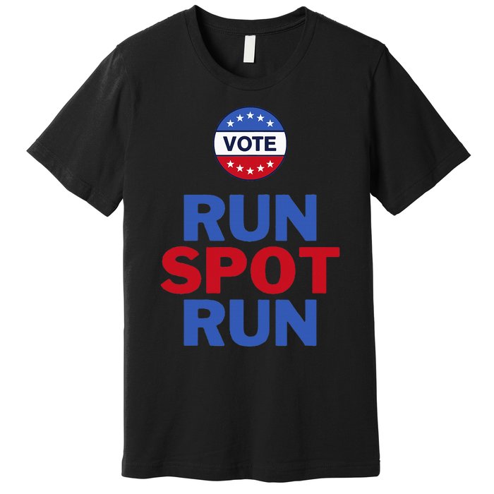 Run Spot Run. Trump And Harris Debate. Economic Plan. Premium T-Shirt