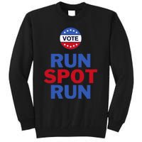 Run Spot Run. Trump And Harris Debate. Economic Plan. Tall Sweatshirt