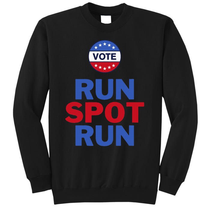 Run Spot Run. Trump And Harris Debate. Economic Plan. Tall Sweatshirt