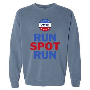 Run Spot Run. Trump And Harris Debate. Economic Plan. Garment-Dyed Sweatshirt