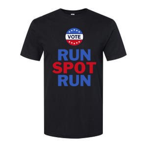 Run Spot Run. Trump And Harris Debate. Economic Plan. Softstyle CVC T-Shirt