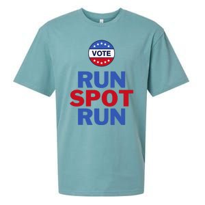 Run Spot Run. Trump And Harris Debate. Economic Plan. Sueded Cloud Jersey T-Shirt