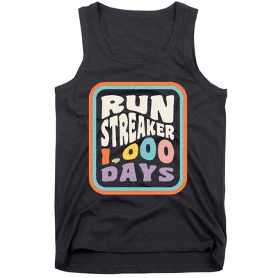 Run Streak Run Streaker 1000 Days Of Running Comma Day Tank Top