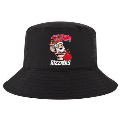 Retro Skibid.I Rizzmas Funny Meme Santa Toilet Christmas Cool Comfort Performance Bucket Hat