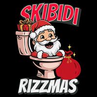 Retro Skibid.I Rizzmas Funny Meme Santa Toilet Christmas Zip Tote Bag