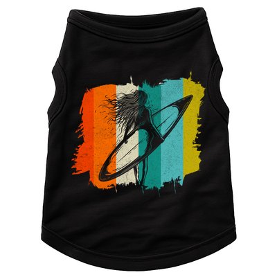 Retro Summer Surfing Gift For Girl Doggie Tank