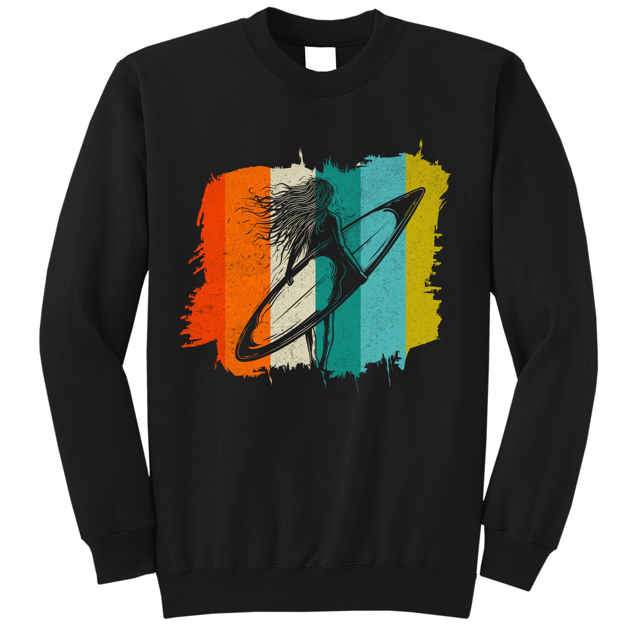 Retro Summer Surfing Gift For Girl Sweatshirt