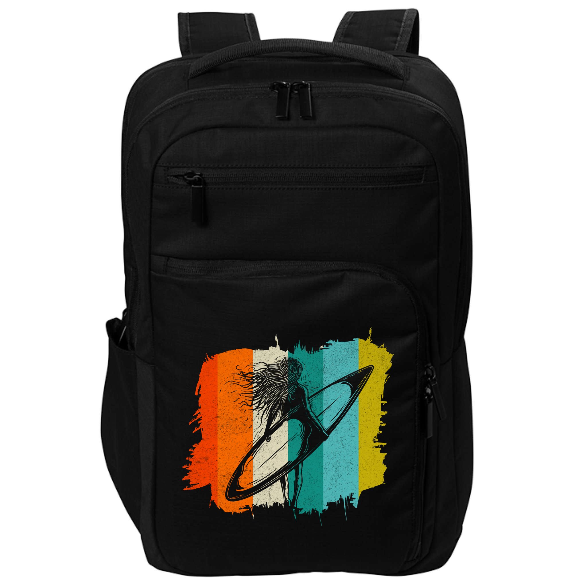 Retro Summer Surfing Gift For Girl Impact Tech Backpack