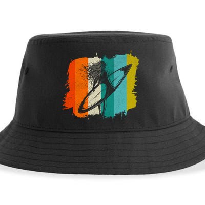 Retro Summer Surfing Gift For Girl Sustainable Bucket Hat