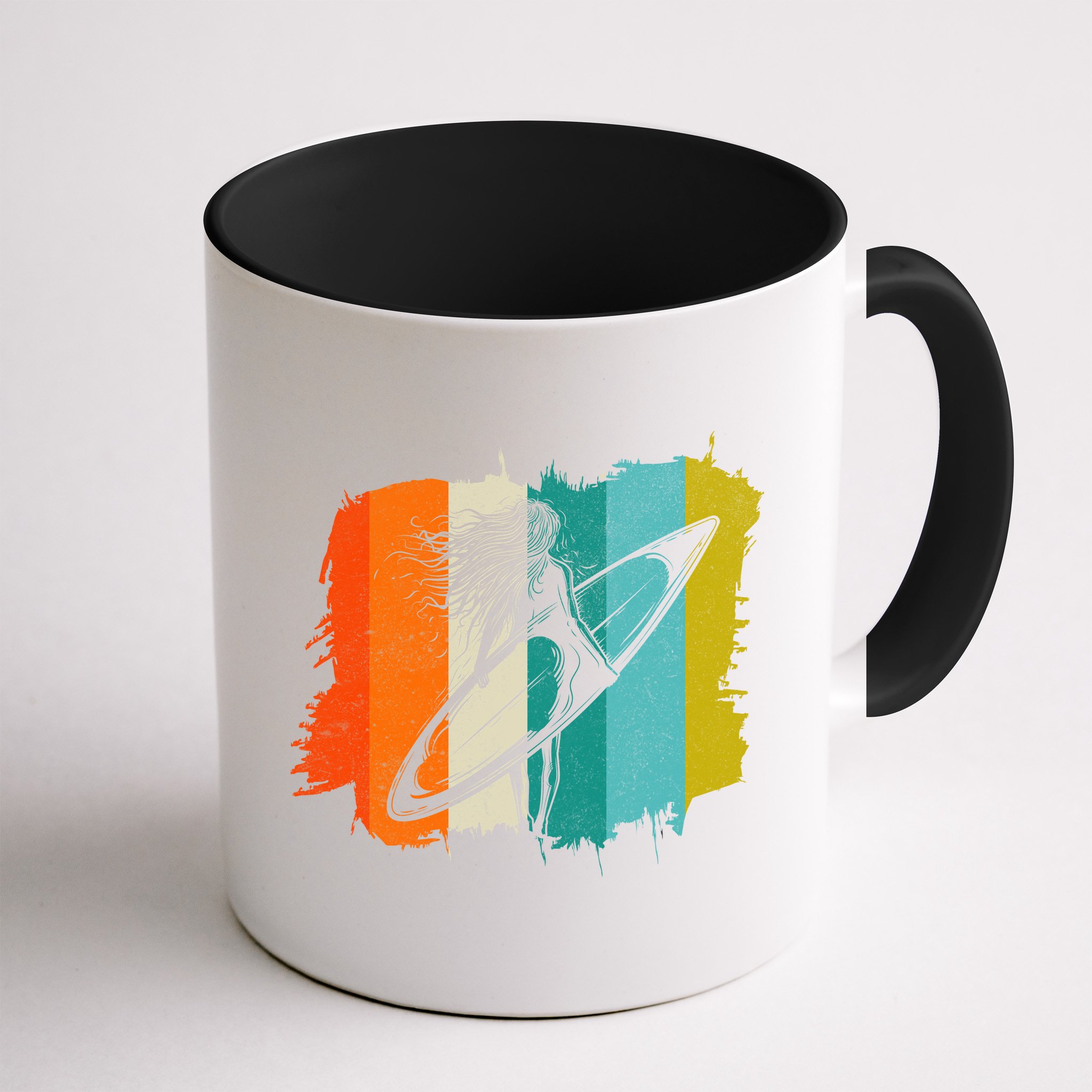 Retro Summer Surfing Gift For Girl Mug
