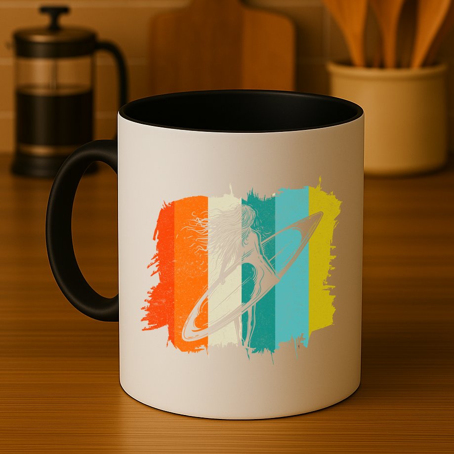 Retro Summer Surfing Gift For Girl Mug