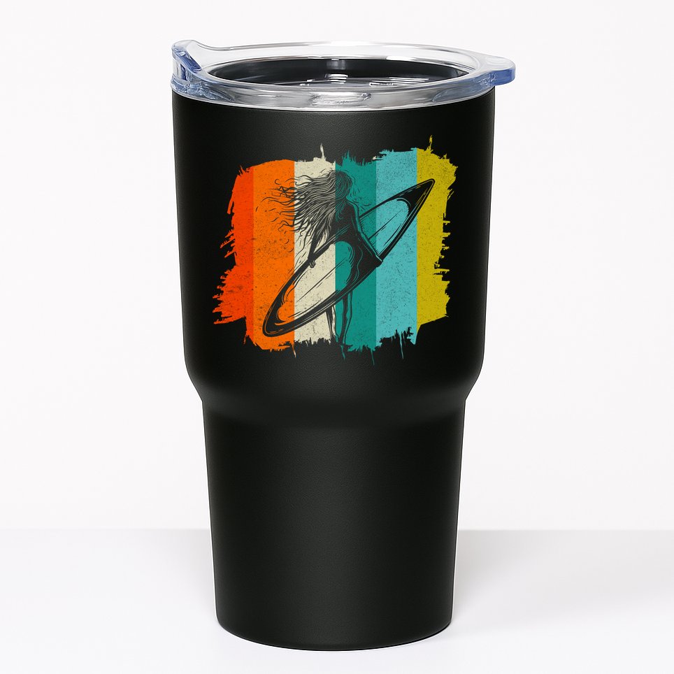 Retro Summer Surfing Gift For Girl Tumbler