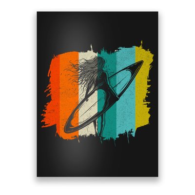 Retro Summer Surfing Gift For Girl Poster