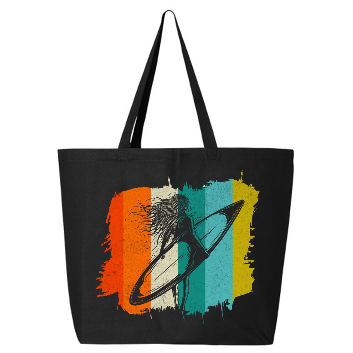 Retro Summer Surfing Gift For Girl 25L Jumbo Tote