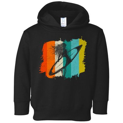 Retro Summer Surfing Gift For Girl Toddler Hoodie