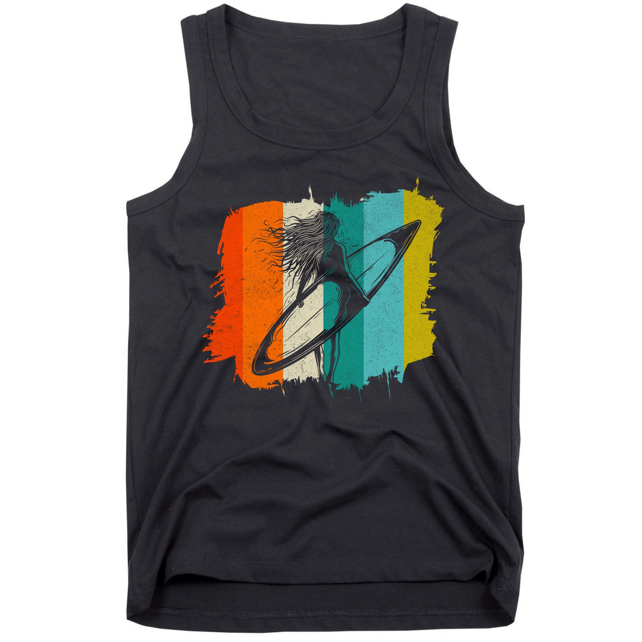 Retro Summer Surfing Gift For Girl Tank Top