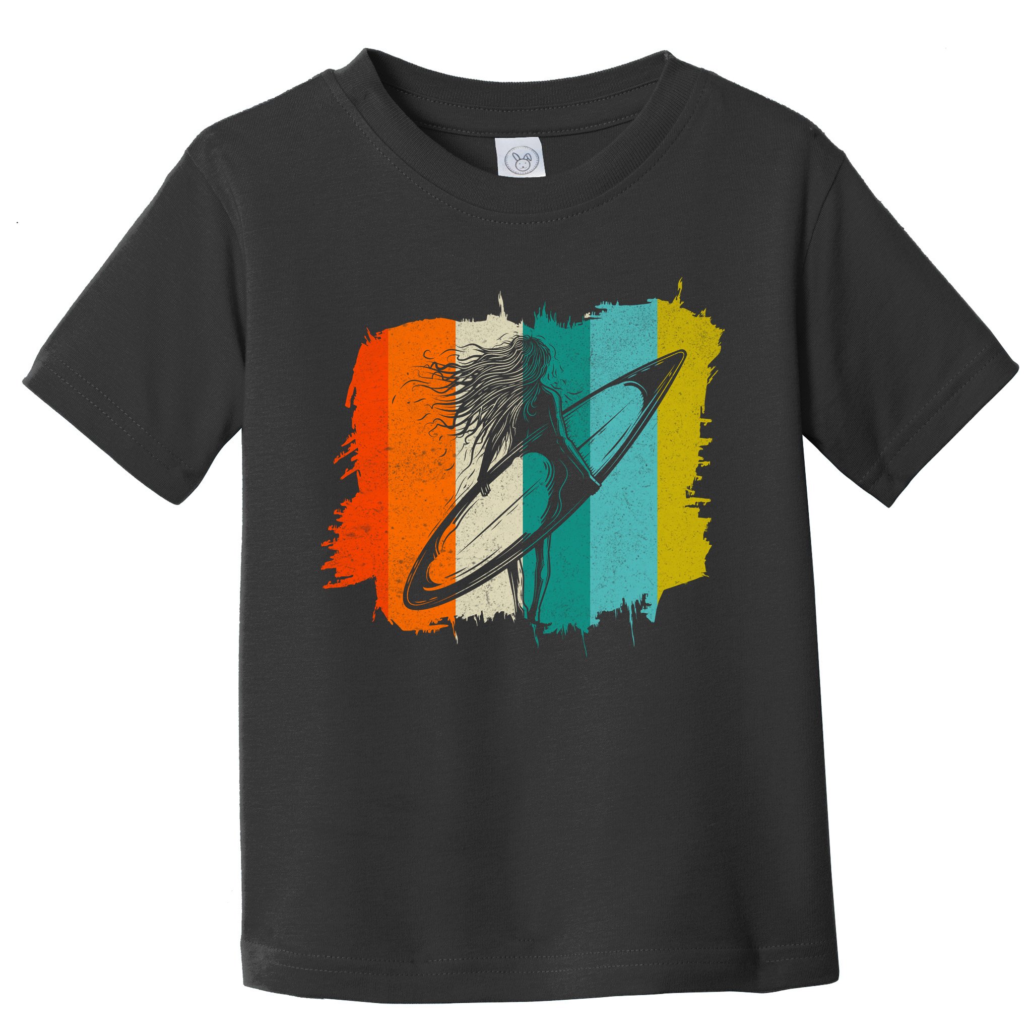 Retro Summer Surfing Gift For Girl Toddler T-Shirt