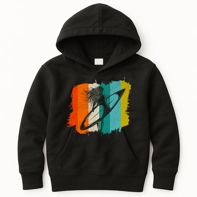 Retro Summer Surfing Gift For Girl Kids Hoodie