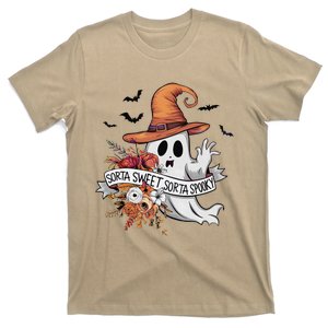 Retro Sorta Sweet Sorta Spooky Ghost Halloween T-Shirt