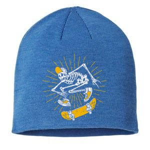 Rocker Skater Skeleton Cap Cool Halloween Punk Skaters Funny Gift Sustainable Beanie