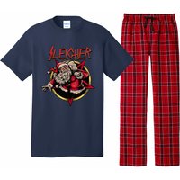 Rock Sleigher Santa Claus Heavy Metal Christmas Pajama Set