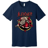 Rock Sleigher Santa Claus Heavy Metal Christmas Premium T-Shirt