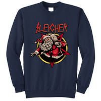 Rock Sleigher Santa Claus Heavy Metal Christmas Tall Sweatshirt