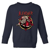 Rock Sleigher Santa Claus Heavy Metal Christmas Toddler Sweatshirt