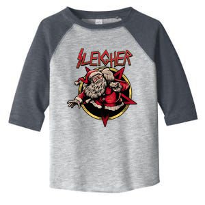 Rock Sleigher Santa Claus Heavy Metal Christmas Toddler Fine Jersey T-Shirt