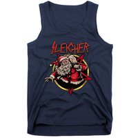 Rock Sleigher Santa Claus Heavy Metal Christmas Tank Top