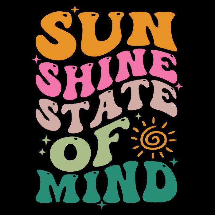 Retro Sun Shine On My Mind Vacation Two Sided Full-Length Apron With Pockets