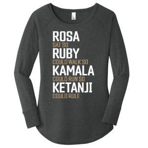 Rosa Sat So Ruby Walk So Kamala Run So Ketanji Rule Kbj Women's Perfect Tri Tunic Long Sleeve Shirt