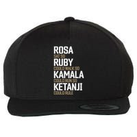 Rosa Sat So Ruby Walk So Kamala Run So Ketanji Rule Kbj Wool Snapback Cap