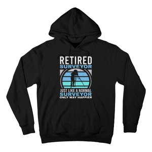 Retired Surveyor Surveying Grandpa Tripod Land Surveyor Hoodie