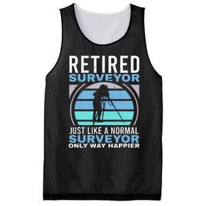 Retired Surveyor Surveying Grandpa Tripod Land Surveyor Mesh Reversible Basketball Jersey Tank