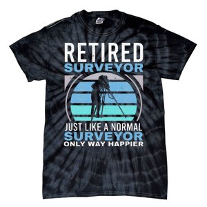 Retired Surveyor Surveying Grandpa Tripod Land Surveyor Tie-Dye T-Shirt